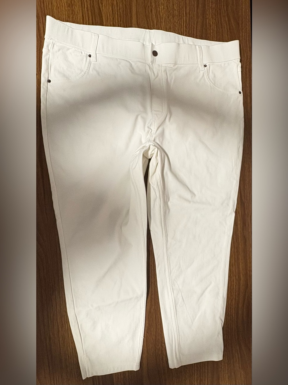 White Stretch Skinny Jeans cropped
